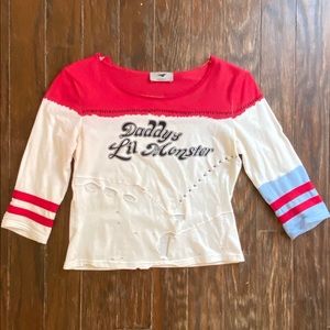 Daddy’s Little Monster HARLEY QUINN baseball tee